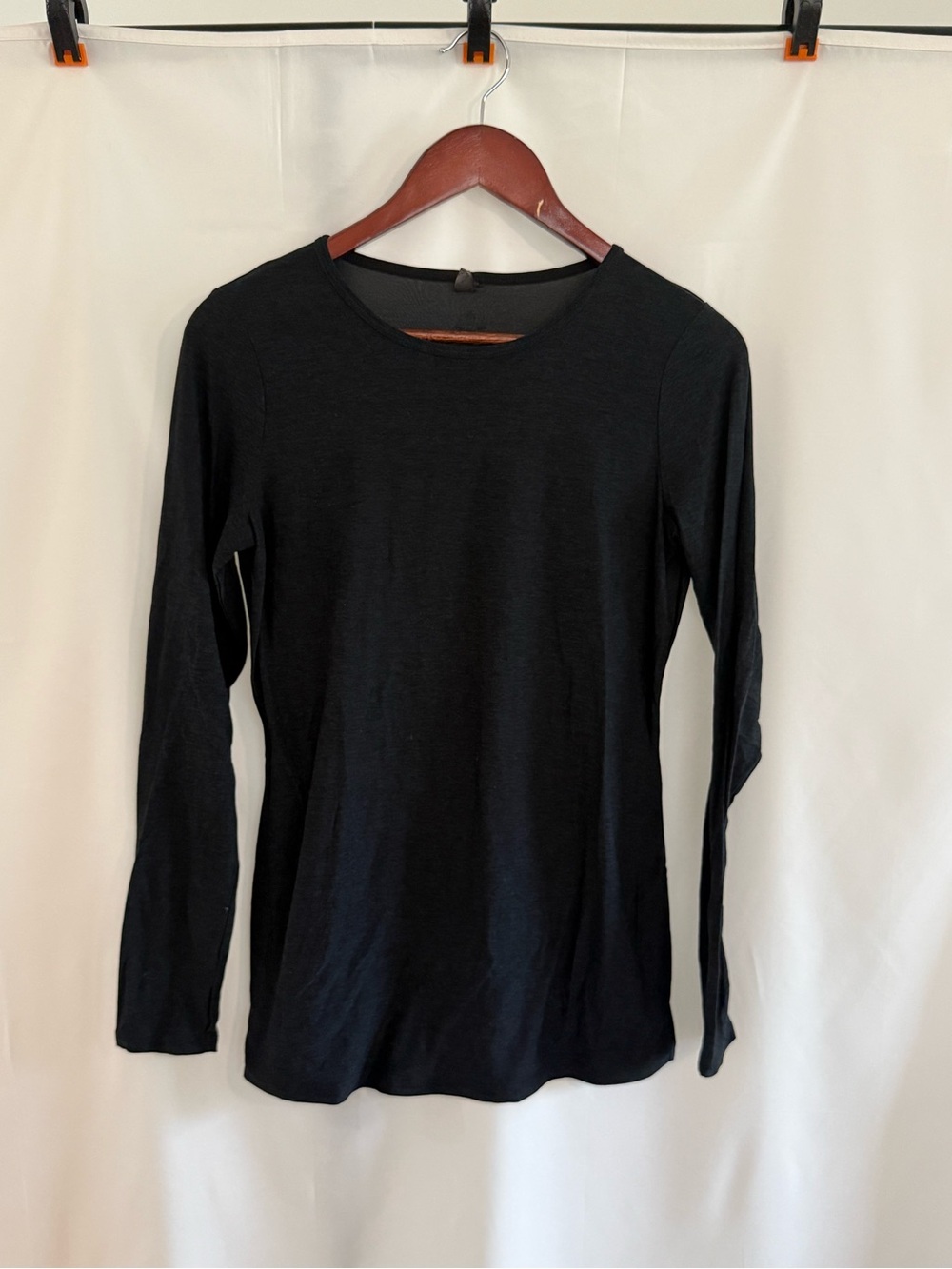 Beyond the Bump Black Long-Sleeve Crewneck Top